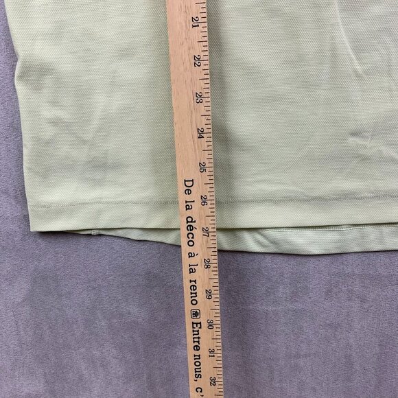 Lululemon Mens Shirt Medium Yellow Stretch Golf Polo Classic Fit Breathable - Picture 5 of 7
